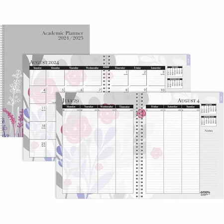 House Of Doolittle Monthly/Weekly Academic Calendar Planner, Wild Flower, Jul-Aug, 7 x 9 2954-74