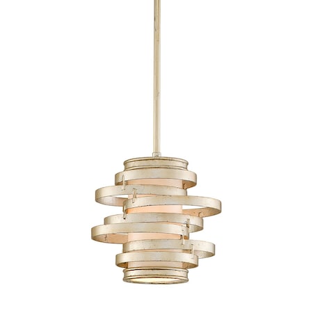 Corbett Lighting Vertigo 1 Light Pendant 9.25 In. Warm Silver Leaf 128-41-WSL