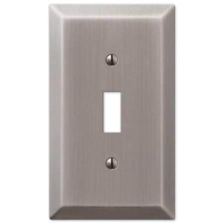 Amerelle Century Series Wallplate, 1-Toggle, 4-15/16 in L, 2-7/8 in W, 1-Gang, Steel 163TAN
