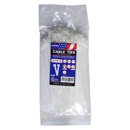 Pinpoint Cable Tie, 7 in L, 1-7/8 in Max Bundle Dia., Natural, Nylon 6/6, 50 lb Strength PI3490797