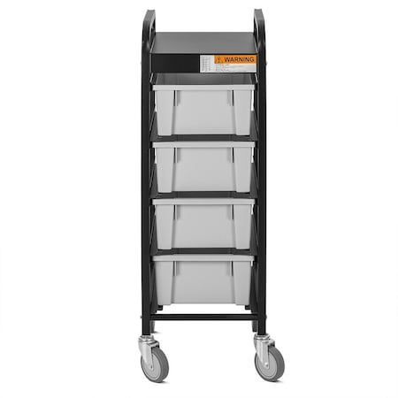 Luxor 4-Bin Industrial Lug Cart UCWS002