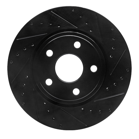 Dynamic Friction Co DFC Brake Rotor - Drilled and Slotted - Black 633-42005R