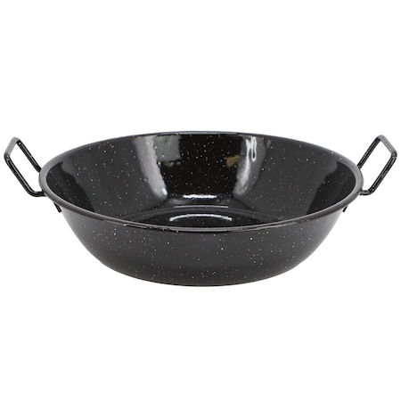 Oster Castillo 12 Inch Enamel on Steel Paella Pan in Speckled Black 143756.01