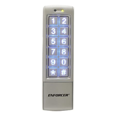 Seco-Larm Keypad, 6" H, 1 3/4" W, Aluminum, Gray SK-2323-SDQ