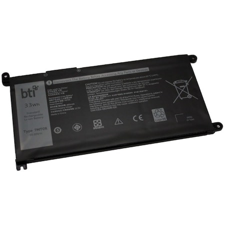 Battery Technology BTI Battery - For Notebook, Chromebook - Battery Rechargeable - 3013 mAh - 33 Wh - 10.95 V DC 7MT0R-BTI