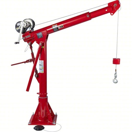 Thern Davit Crane, 100 in H, 650 lb Lift cap. 5AT1-M1