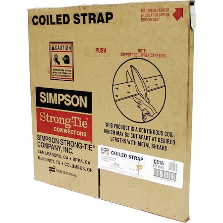Simpson Strong-Tie 1-14'' x 150 Ft. 16 ga Galvanized Steel Coiled Strapping CS16