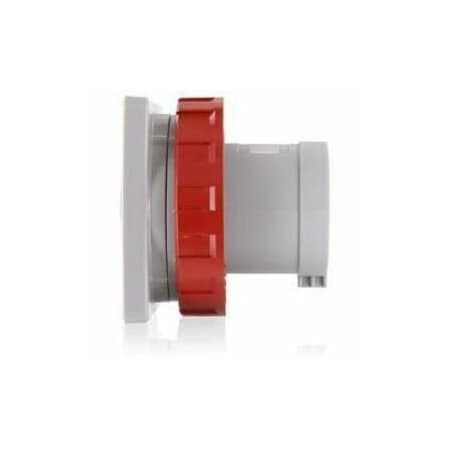 Leviton Pin & Sleeve Inlet, 63 A, 380/415V AC, Three Phase, 3 Pole, Red W363-B6