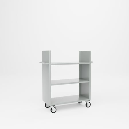 Pucel Heavy Duty Open Side Shelf Truck, 45 in W x 18-1/2 in D x 50 in H, Three Shelves, Putty OST-39