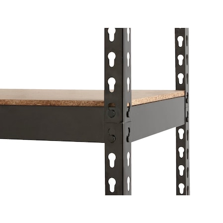 Unbranded L-Beam 34''x72''x14'' Black Steel 5-Tier Shelving UR341472BLK