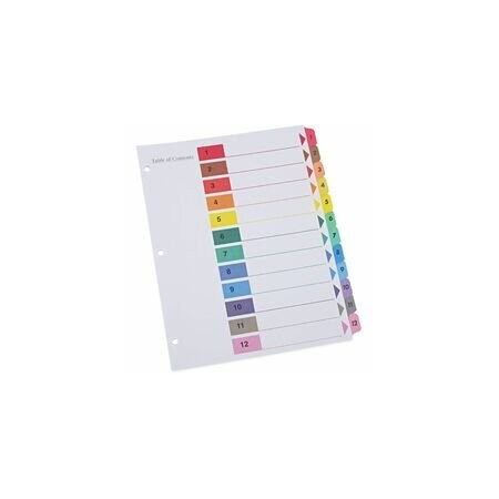 Universal One Table of Contents Divider, 12-Tab, 6PK UNV24806