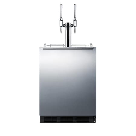 Summit Commercial 24in Wide Built-In Nitro Coffee Kegerator, ADA Compliant SBC58BLBIADANCFTWIN