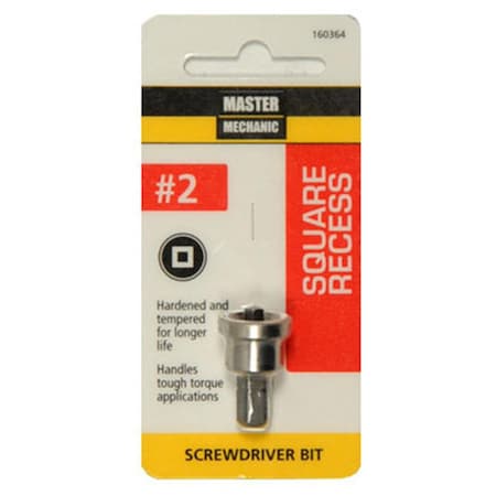 Disston No.2 Master Mechanic Square Recess Drywall Bit, 6PK 160364