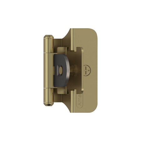 Amerock 1/4in 6mm Overlay Double Demountable Golden Champagne Cabinet Hinge, 1 Pair BPR8701BBZ