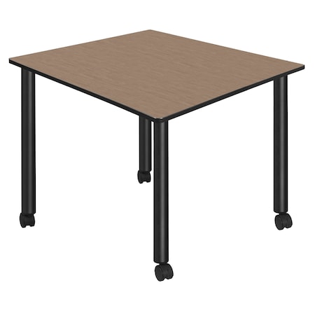 Regency Square Kee Large Breakroom Table, 48 in W, 48 in L, Noble Oak TBMC4848NOBK