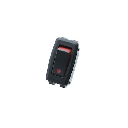 Switch Components Mid-Size Rocker, 2P SPST OFF-ON, Black&Red w/ print RG1-1A-DC-1-R-3