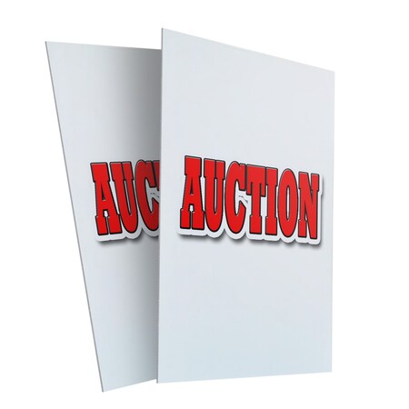Signmission Auction, Plastic Signs Only 24 Inch x 36 Inch, Corrugated Plastic, 2PK CSB-2436-2PACK-Auction