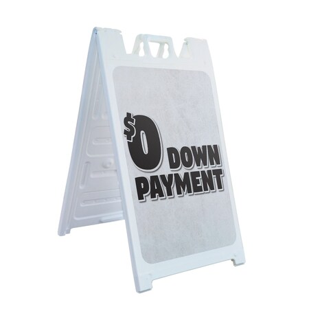 Signmission $0 Down Payment, A-Frame & 2 Decals Installed, Heavy-Duty Plastic Frame SBHD-D-2436-30332