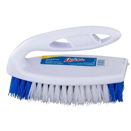 Quickie Scrub Brush, Polypropylene, Blue, 2-3/4 in W Brush, 6-1/4 in OAL 202ZQK