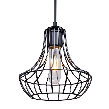 Besa Lighting Besa Spezza 7 Pendant, Black, Black Finish, 1x 100W MAX E26 Base 1JT-SPEZ07-BK