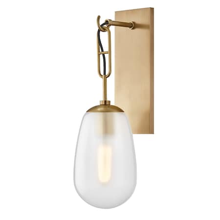 Hudson Valley Lighting Bruckner 1 Light Wall Sconce 6 In. Aged Brass 2101-AGB