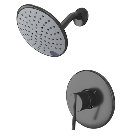 Olympia Single Handle Shower Trim Set, Matte Black T-2385-MB