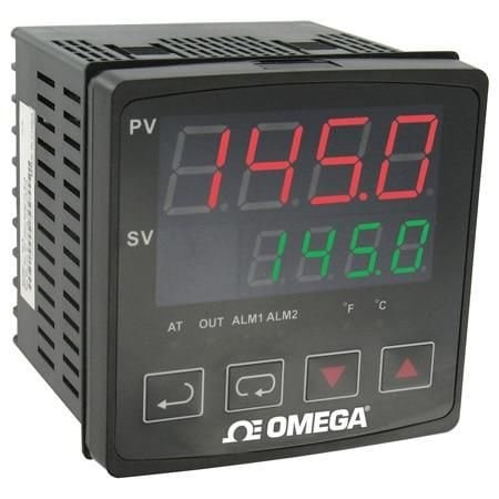 Omega Temperature Controller, Temperature, T/C, RTD, 1 I/P, 4 mA to 20 mA, 1 O/P, 1/4 DIN, AC, 3.5 Digit CN735