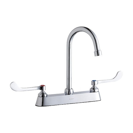 Elkay Handle-Operated Faucet, Manual, Gooseneck LK810GN05T6