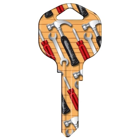 Hy-Ko Key Blank, Brass, Nickel, For: Kwikset KW1 Keyways 15005KW1-TOOL