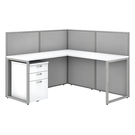 Bush Business Furniture Modular Cubicle Workstation, 60 in D X 45 in H, 60 in W X EOD360SWH-03K