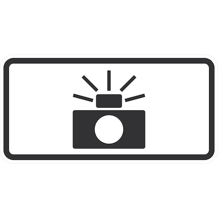 Lyle Camera Symbol, 24x12, High Intensity Prismatic, White G-11674-HI_24x12