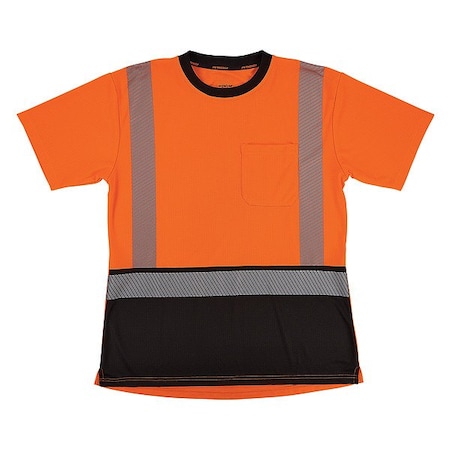 Ergodyne Hi-Vis Shirt, XS, Orange, Short Sleeve 22321