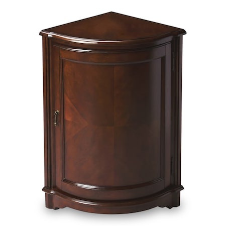 Homeroots 23in Dark Brown Standard Accent Cabinet 389715