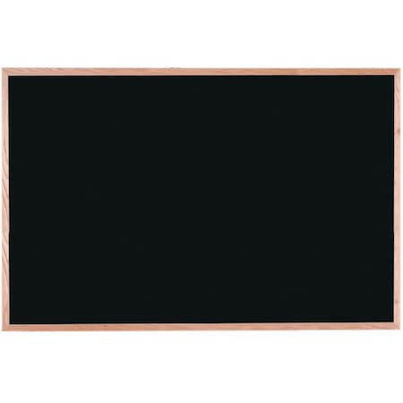 Aarco Neon Marker Board, Black Neon Marker Board w/ a Solid Red Oak Frame, Size 48''Hx72''W BOC4872NT