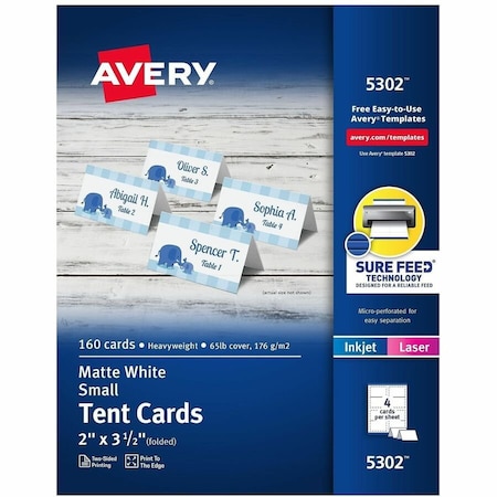 Avery Place Cards, Two-Sided Printing, PK160 5302