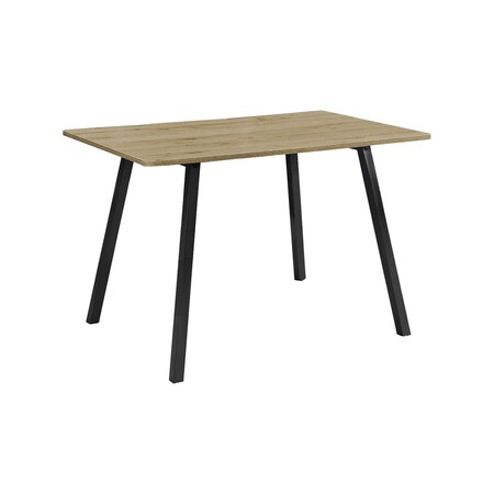 Monarch Specialties Dining Table, 48-in. Rectangular, Kitchen, Dining Room, Laminate Top, Dark Taupe Laminate, Blk Mtl I 1141