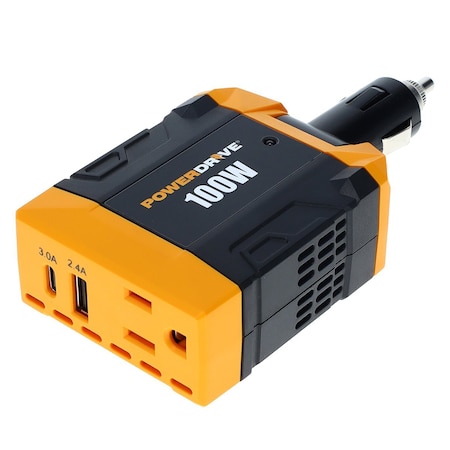 Powerdrive Inverter, 3 Outlets, 115VAC Output PWD100D