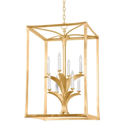Corbett Lighting Bergamo 8 Light Lantern 21 In. Vintage Gold Leaf 435-47-VGL/GL