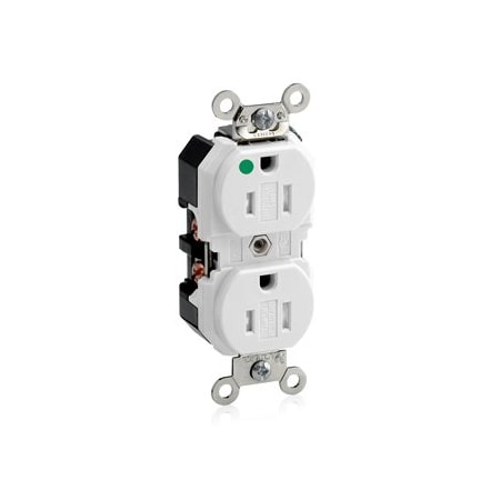Leviton Extra Heavy Duty Hospital Grade Tamper Resistant Duplex Receptacle, 15 Amp, 125 Volt 8200-SGW