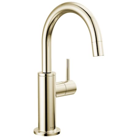 Delta Contemporary Round Beverage Faucet In Polished Nickel 1930-PN-DST