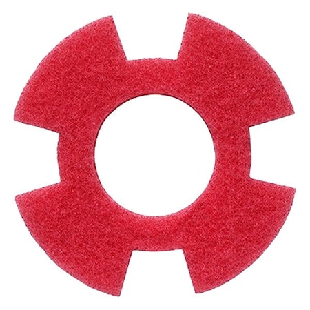 Tennant Scrubbing Pad, 7 in dia, Red 4029724