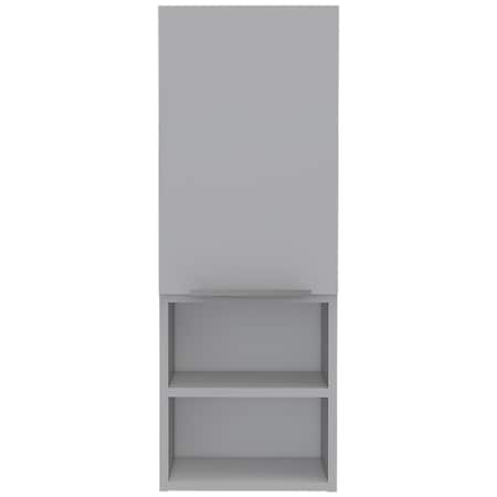 Homeroots 12" White Laminate Accent Cabinet With Two Shelves 477668