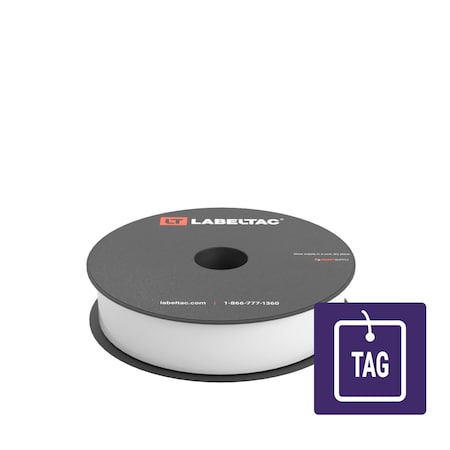 Labeltac Tear-Resistant Tag Stock 1in x 100ft LT4/LTPX, White LT102TAG
