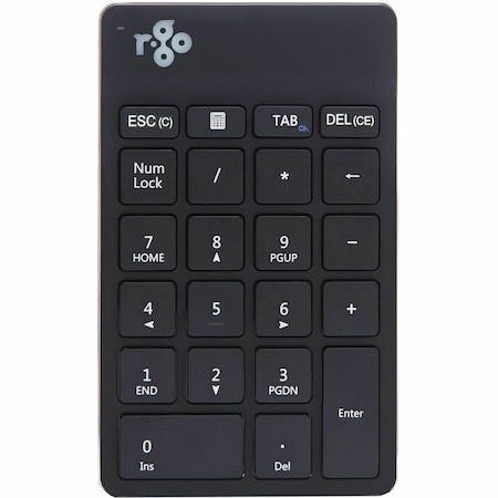 R-Go Ergonomic Number Pad Break, Black, Wireless RGOCONMWLBL