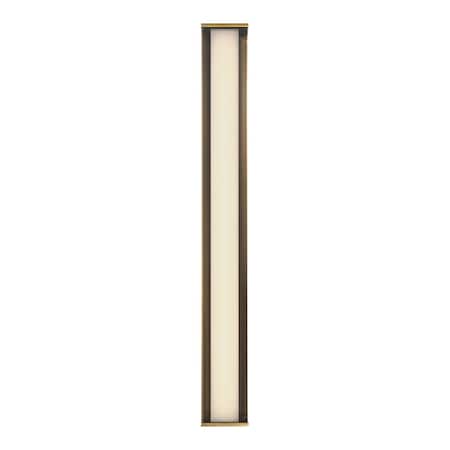 Euf Dulton, Wall Sconce, 42", Antique Brass, Smoked Glass 50117-017