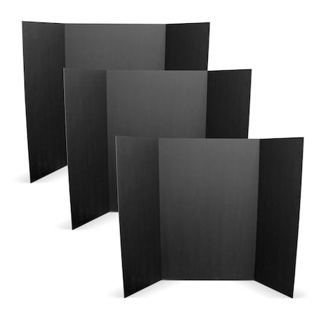 Flipside 36 x 48 Total Black foam Project Board Pack of 3, 3/16'' Thick 30508-3