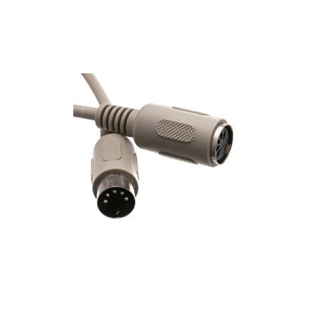 Cable Wholesale AT Keyboard Extension Cable, Din5 Male to Din5 Female, 5 Conductor, Straight, 25 foot 10I5-02225