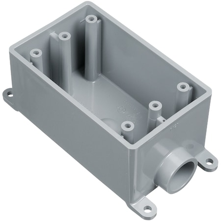 Carlon 1-Gang PVC Molded Rigid Non-Metallic Dead-End Termination Wall Box 1/2'' Outlet E980DFNCTN