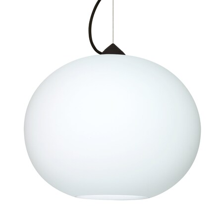 Besa Lighting Besa Jordo Cable Pendant, Opal Matte, Black Finish, 1x 11W LED 1KX-477507-LED-BK