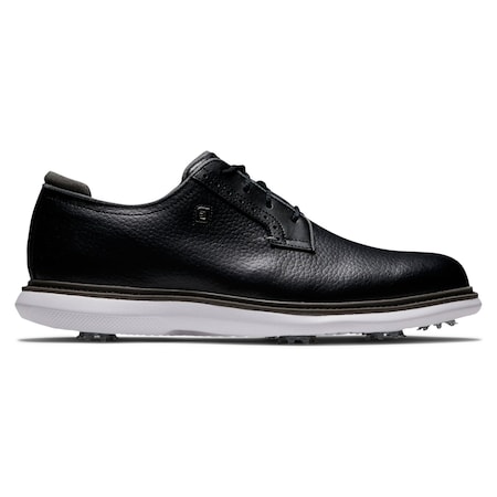 Footjoy Traditions Blucher Men's Spiked Golf Shoes - Black/White/Grey/10.5 Medium FTJ57939M